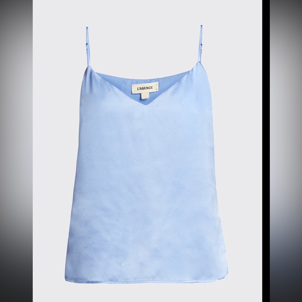 L'AGENCE Jane Spaghetti-Strap Silk Cami